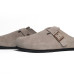 Birkenstock Boston Замшеві шльопанці Birkenstock (сірі)