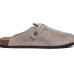 Birkenstock Boston Замшеві шльопанці Birkenstock (сірі)