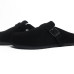 Birkenstock Boston Soft Footbed Velvet Leather сабо (Чорні)