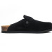 Birkenstock Boston Soft Footbed Velvet Leather сабо (Чорні)