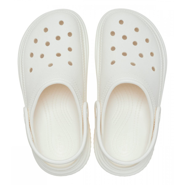 Крокси на платформі білі Stomp Clog White Крокси на платформі білі Stomp Clog White