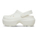 Крокси на платформі білі Stomp Clog White 