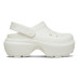 Крокси на платформі білі Stomp Clog White 