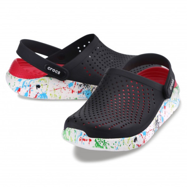 Крокси LiteRide™ Clog Black/white (Клякси чорно-білі) Крокси LiteRide™ Clog Black/white (Клякси чорно-білі)