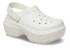 Крокси на платформі білі Stomp Clog White 