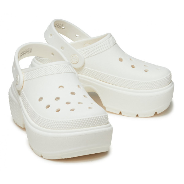 Крокси на платформі білі Stomp Clog White Крокси на платформі білі Stomp Clog White
