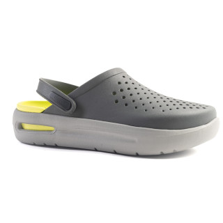 Крокси на Платформі Crocs InMotion Clog Grey/Light Green (Cіро/Зелені) 